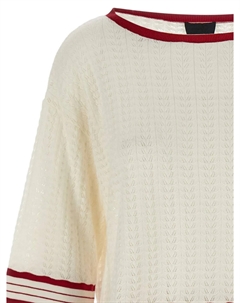 Вязаный крючком свитер, нейтральный Liu jo