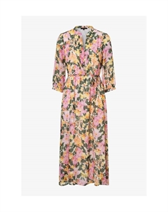 Летнее платье с разрезом по горловине, цвет 6412 painted flow More&more