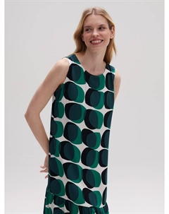 Платье длиной до колена, цвет grün/weiß Opus