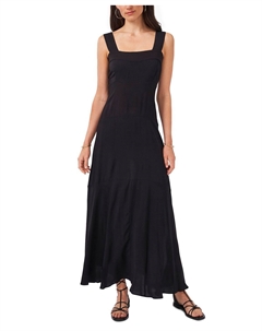 Платье-майка challis со вставками и присборенной спиной, черный Vince camuto