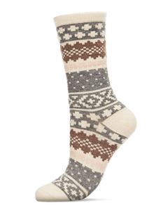 Женские зимние носки Fairisle из смесового кашемира с круглым вырезом Memoi