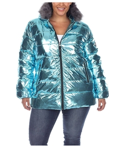 Пуховик цвета металлик больших размеров и худи White mark