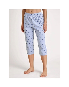 Пижамные брюки Favorites serenity из хлопка длиной 3/4, синий Calida