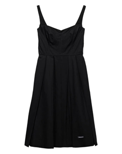 Платье миди из хлопка, черный Prada