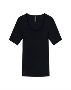 Роскошная майка с U-образным вырезом, черный Schiesser