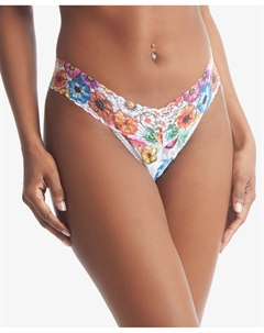 Кружевные стринги с низкой посадкой и принтом Hanky panky