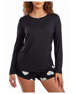 Женский короткий комплект пижам Henley из модала Kind Heart, ультрамягкий, удобный и уютный, из 2 предметов Icollection