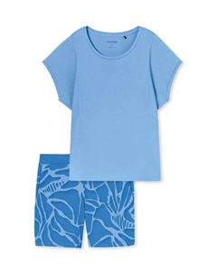 Пижамы современная ночная одежда, голубой Schiesser