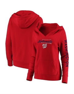 Женский красный пуловер с капюшоном Washington Nationals Core High Class Crossover, красный Fanatics