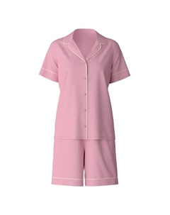 Короткая пижама с пуговицами из шелка лунные сны, цвет cherry blossom Calida