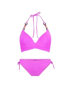 Комплект бикини с подкладкой треугольный, розовый Lingadore