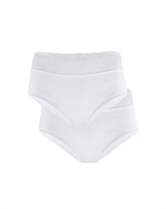 Трусы-Миди 2 пары знаковые, белый Calida