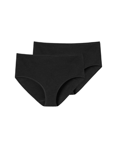 Трусы-Слипы миди "95/5" упаковка из 2 шт. однотонные, черный Schiesser