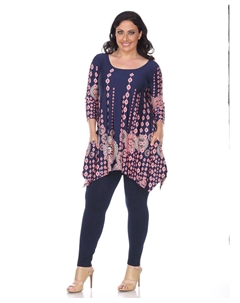 Туника Rella больших размеров, темно-синий White mark