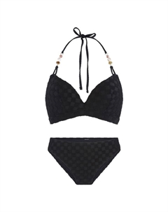 Комплект бикини с подкладкой треугольный, черный Lingadore