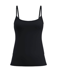 Хлопковая майка Essentials на тонких бретельках, черный Calida