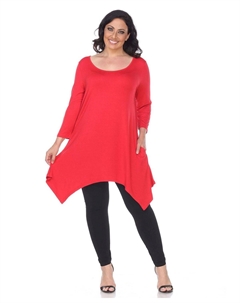 Плюс размер топ-туника makayla, красный White mark