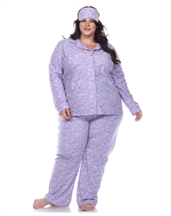 Пижамный комплект больших размеров, 3 предмета, мульти White mark