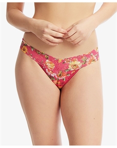 Кружевные стринги с низкой посадкой и принтом Hanky panky