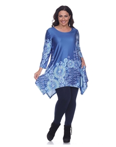 Туника Rella больших размеров, синий White mark