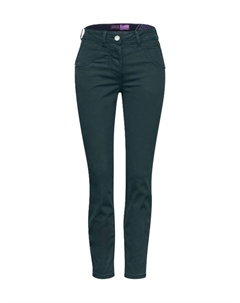 Брюки из ткани "Вики" с высокой талией и 5 карманами, зеленый Cecil