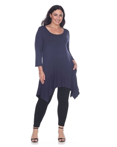 Плюс размер топ-туника makayla, синий White mark