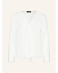 Шелковая блузка-рубашка, экрю Theory