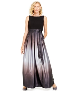 Атласное платье с бантом и поясом с эффектом «омбре», мульти Sl fashions