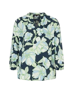 Блузка-Рубашка с разрезом по горловине, цвет 4370 floral print More&more