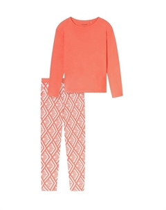 Современная ночная пижама с эластичным поясом, оранжевый Schiesser