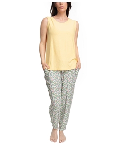 Женский комплект для сна из 2 предметов Cloud Knit и джоггеров, желтый Muk luks