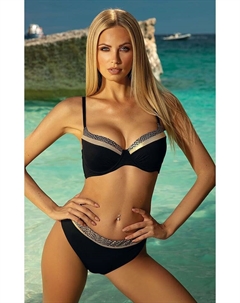 Комплект бикини Braga, цвет schwarz/gold Aquarilla