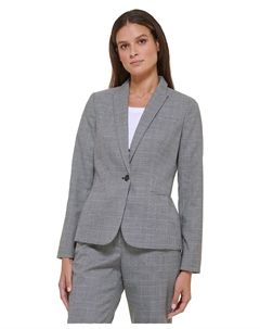 Женский блейзер в клетку glen с одной пуговицей, мульти Tommy hilfiger