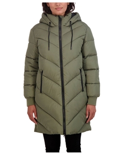 Женская молодежная куртка-пуховик 3/4 с капюшоном Sebby