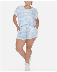 Плюс размер комплект из 2 верхних шорт для отдыха, мульти White mark