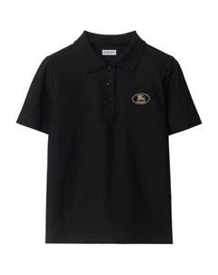 Рубашка поло из хлопка, черный Burberry