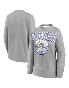 Женский серый пуловер с логотипом Los Angeles Rams Jump Distribution Fanatics