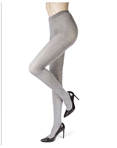 Женские колготки-свитеры на плоской вязки Cosy Brooklyn, серый Memoi