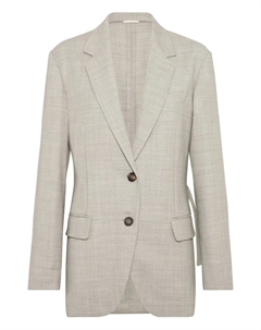 Шерстяной пиджак, серый Brunello cucinelli