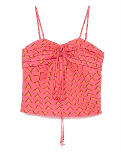 Топ из сирсакера, розовый Scotch&soda