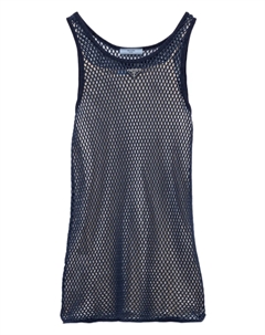 Платье-мини из сетки, синий Prada