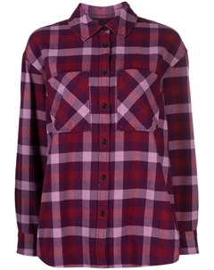 Клетчатая рубашка с длинными рукавами, фиолетовый Woolrich