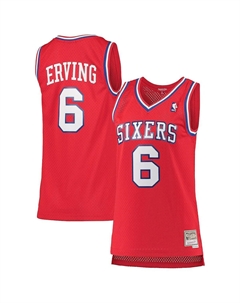 Женская майка Julius Erving Red Philadelphia 76ers 1982-83 Hardwood Classics Swingman, красный Mitchell and ness