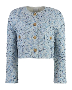 Укороченный твидовый пиджак, синий St. john