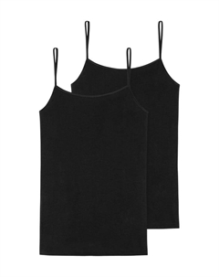 Топ-Упаковка из 2 спагетти-ремешков, черный Schiesser