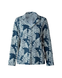 Отворот пижамы сверху воротник, цвет 497 deep dive pet Calida