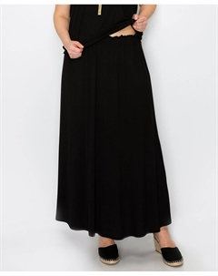 Длинные юбки с эластичной резинкой на талии больших размеров, черный Coin 1804