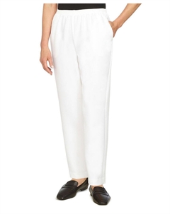 Классические прямые брюки средней длины больших размеров без застежки, белый Alfred dunner