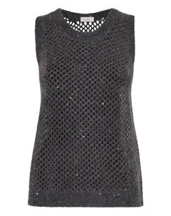 Трикотажный топ, серый Brunello cucinelli