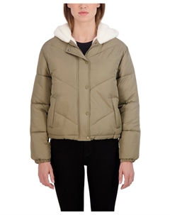 Женская молодежная куртка-пуховик на подкладке из искусственного меха с капюшоном Sebby